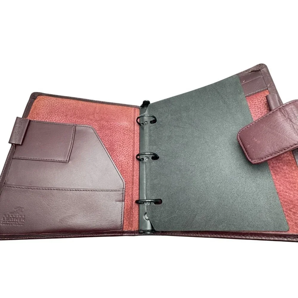 Day Runner Genuine Leather Classic Size Planner Binder Organizer